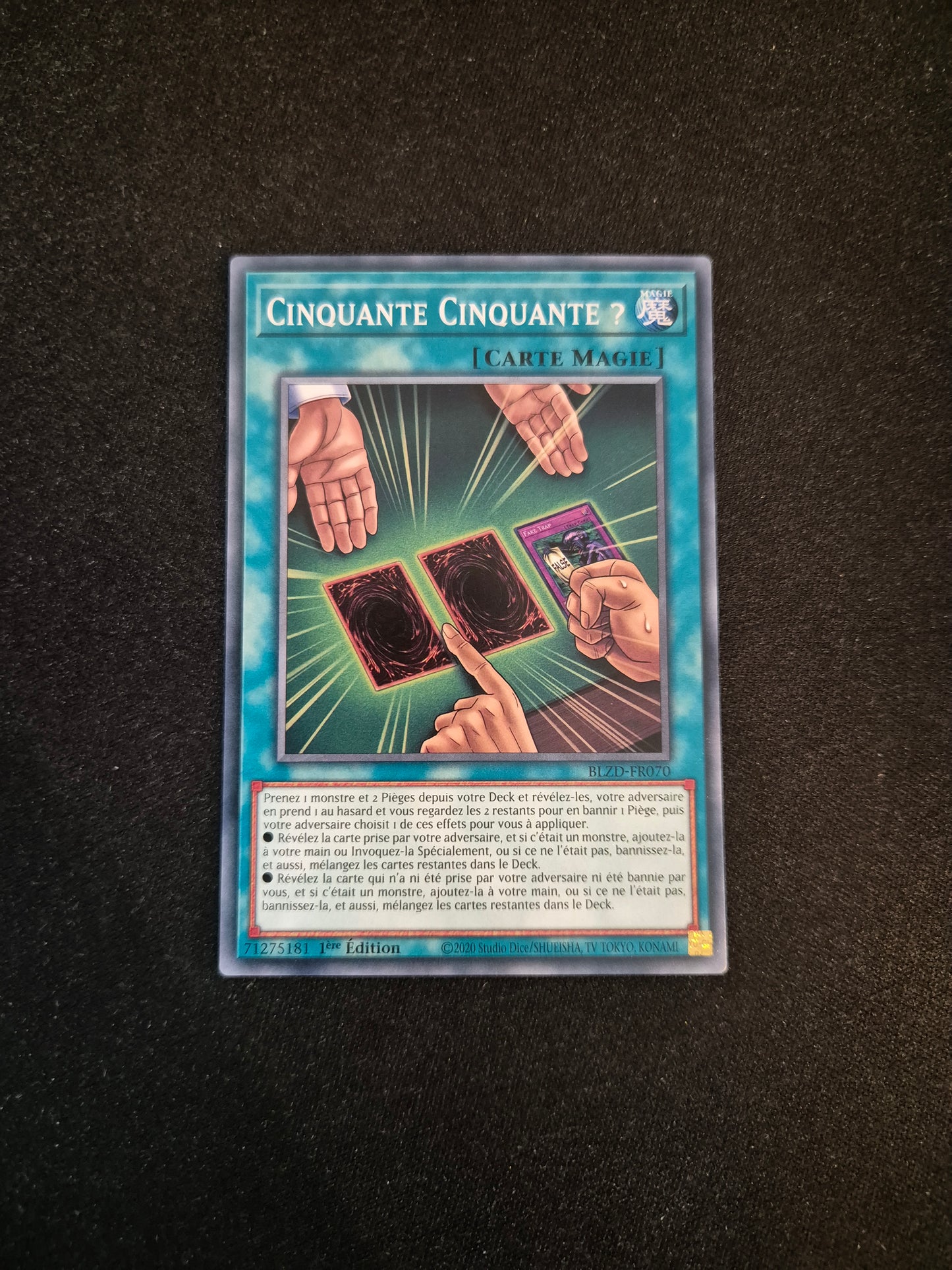 Carte Yu-Gi-Oh! Cinquante Cinquante ? BLZD-FR070