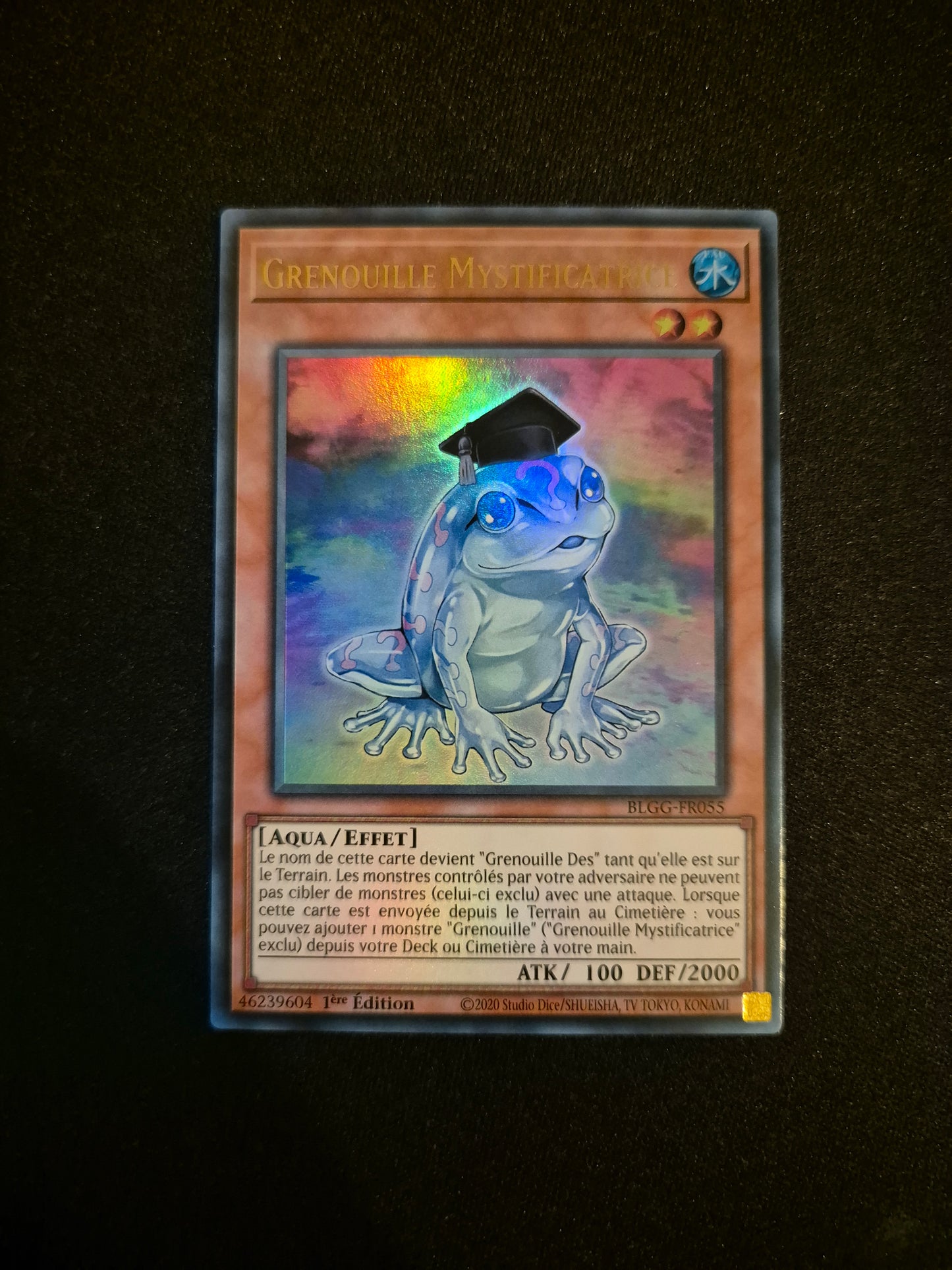 Carte Yu-Gi-Oh! Grenouille Mystificatrice Ultra Rare BLGG-FR055