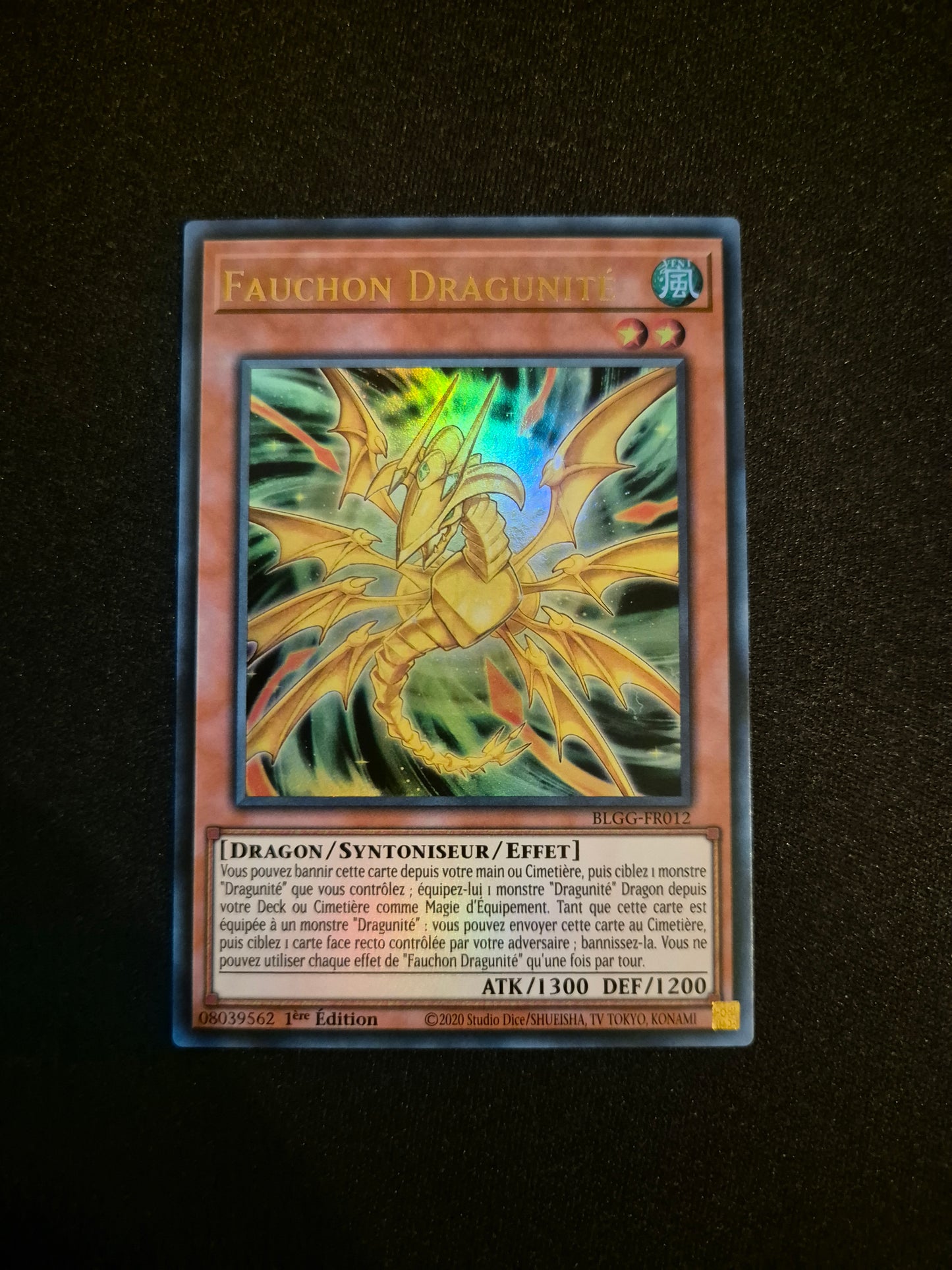 Carte Yu-Gi-Oh! Fauchon Dragunité Ultra Rare BLGG-FR012