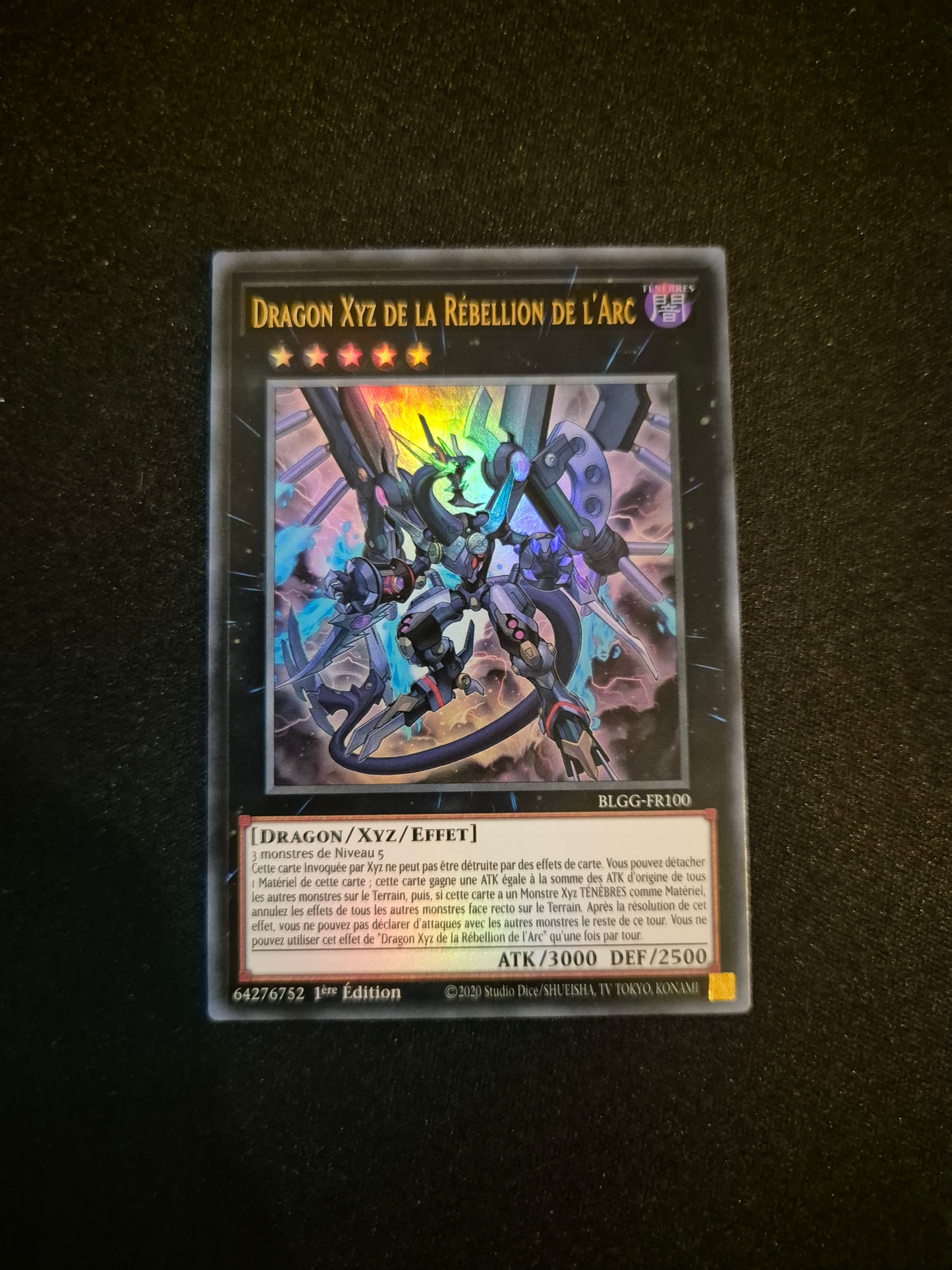 Carte Yu-Gi-Oh! Dragon Xyz de la Rébellion de l'Arc Ultra Rare BLGG-FR100