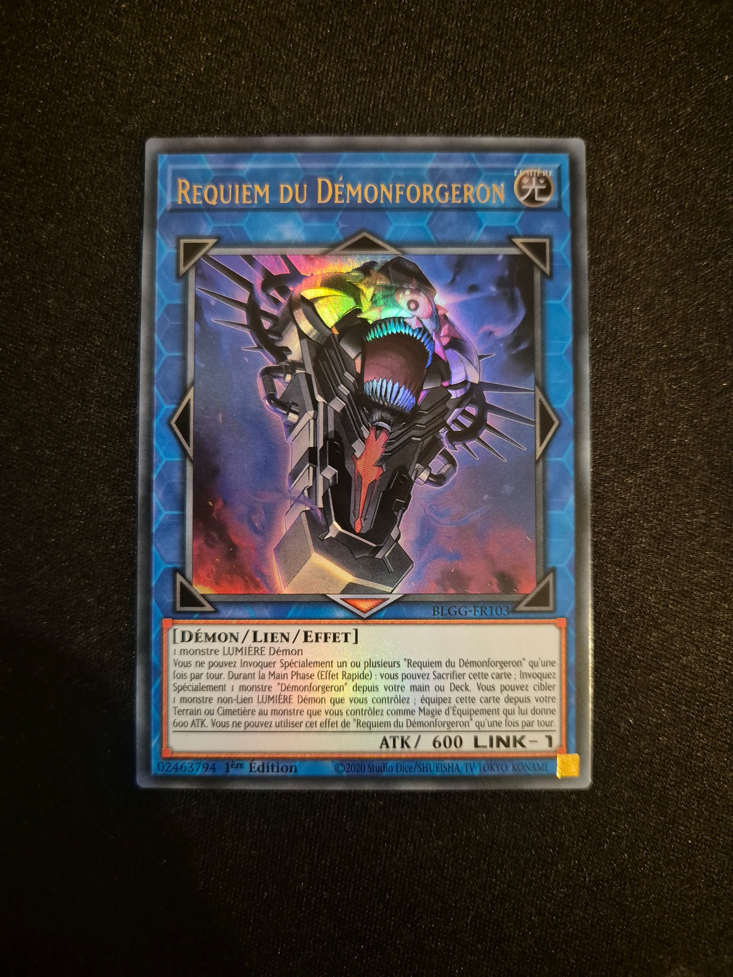 Carte Yu-Gi-Oh! Requiem du Démonforgeron Ultra Rare BLGG-FR103