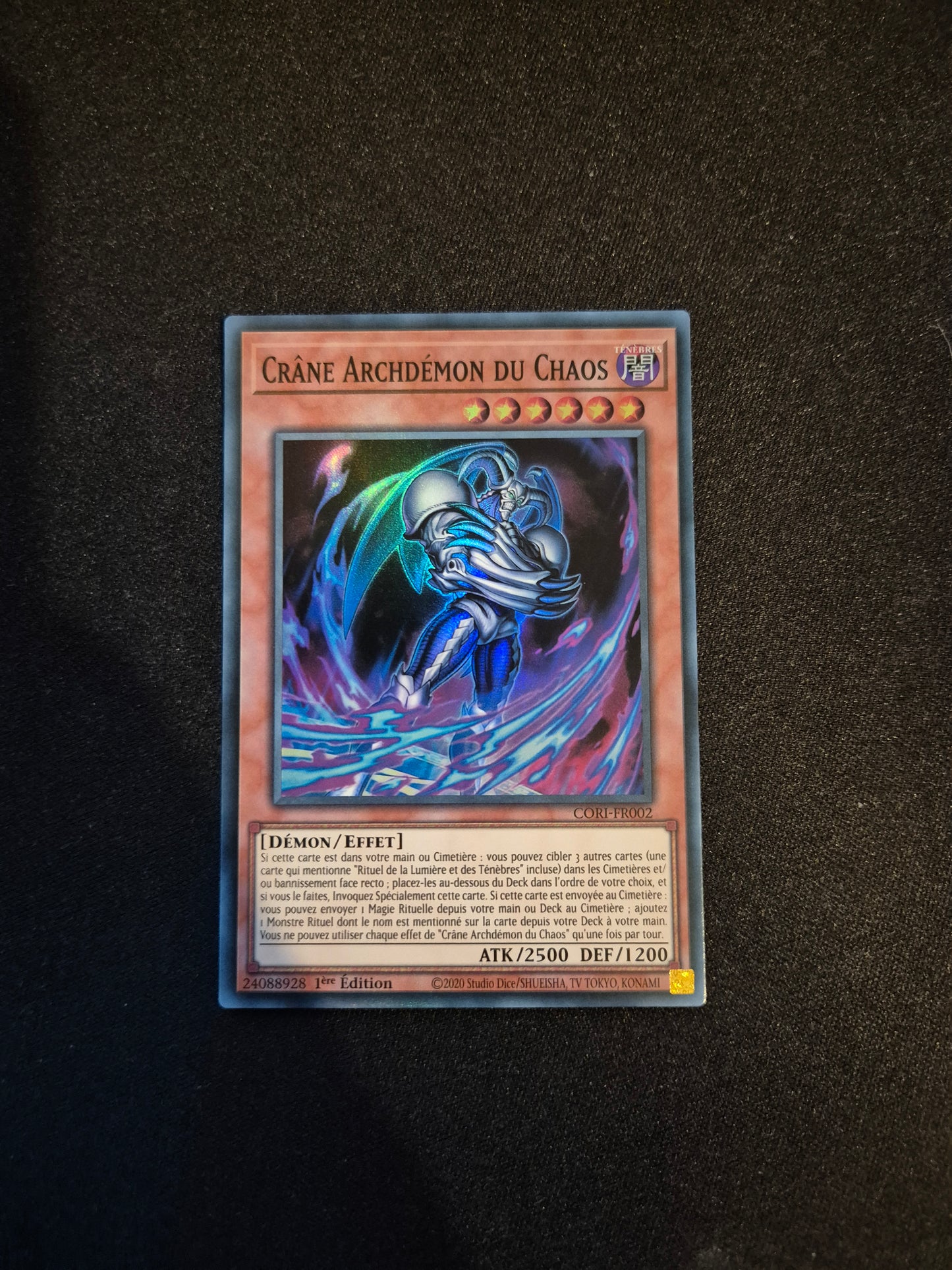 Carte Yu-Gi-Oh! Crâne Archdémon du Chaos Super Rare CORI-FR002