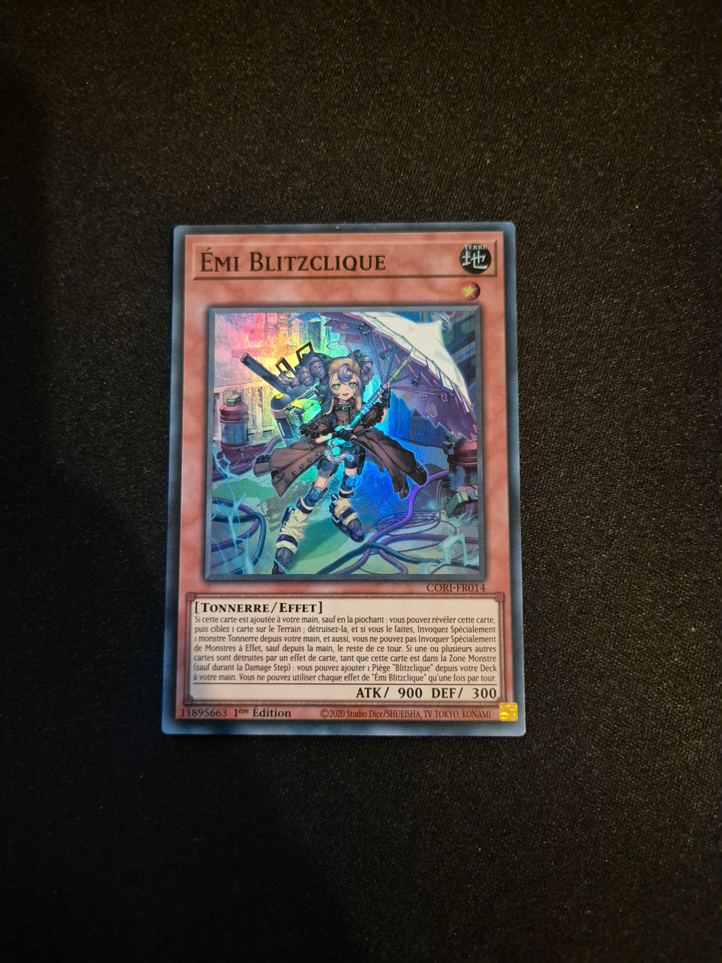 Carte Yu-Gi-Oh! Emi Blitzclique Super Rare CORI-FR014