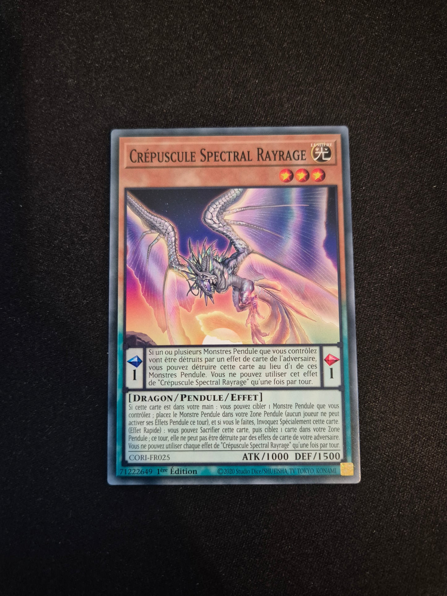 Carte Yu-Gi-Oh! Crépuscule Spectral Rayrage CORI-FR025