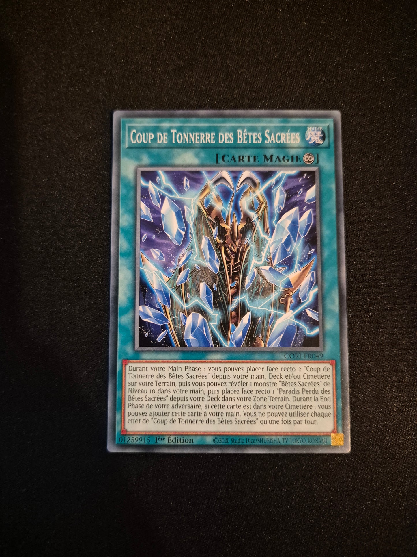 Carte Yu-Gi-Oh! Coup de Tonnerre des Bêtes Sacrées CORI-FR049