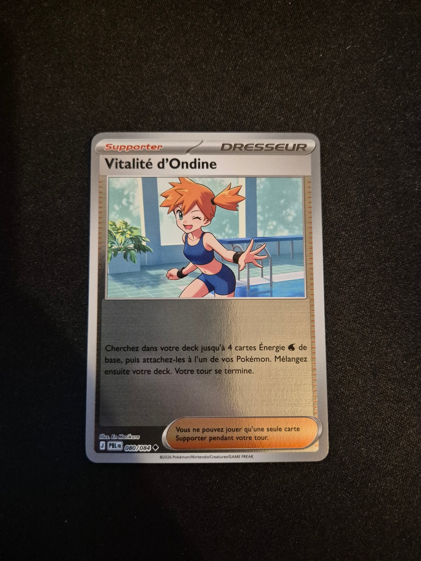 Carte Pokémon Vitalité d'Ondine Reverse 080/084 ME05 Nuit Noire