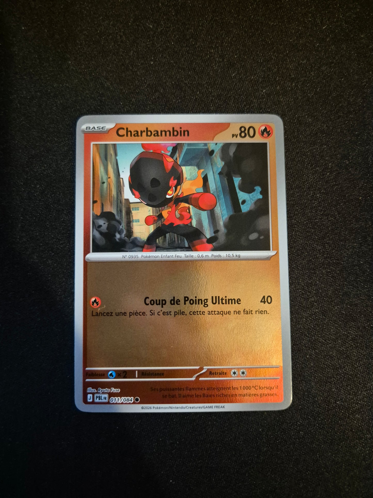 Carte Pokémon Charbambin Reverse 011/084 ME05 Nuit Noire