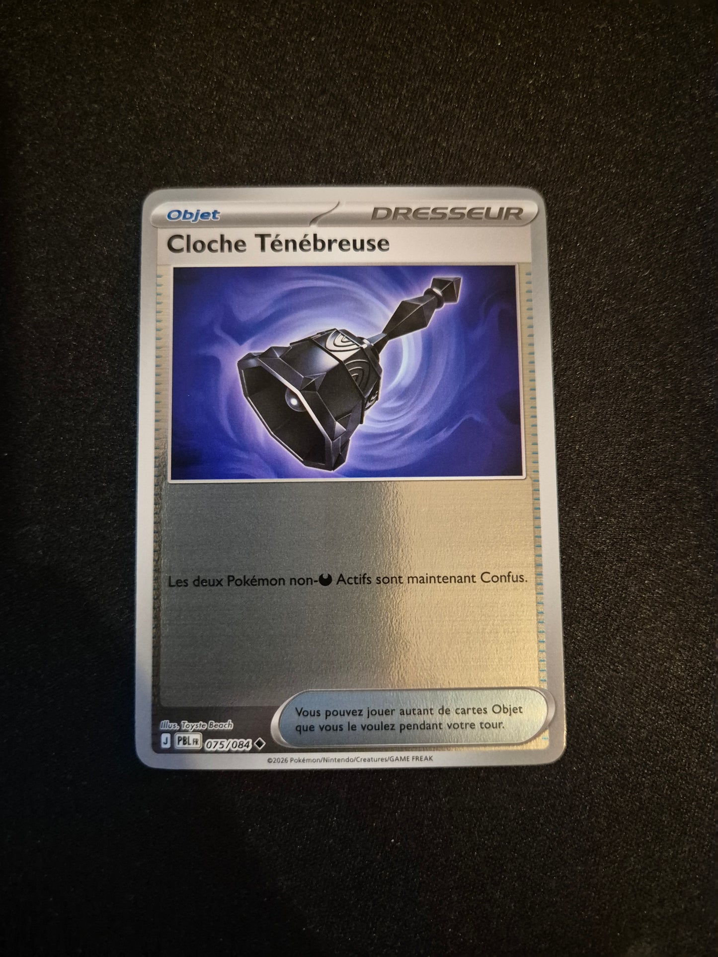 Carte Pokémon Cloche Ténébreuse Reverse 075/084 ME05 Nuit Noire