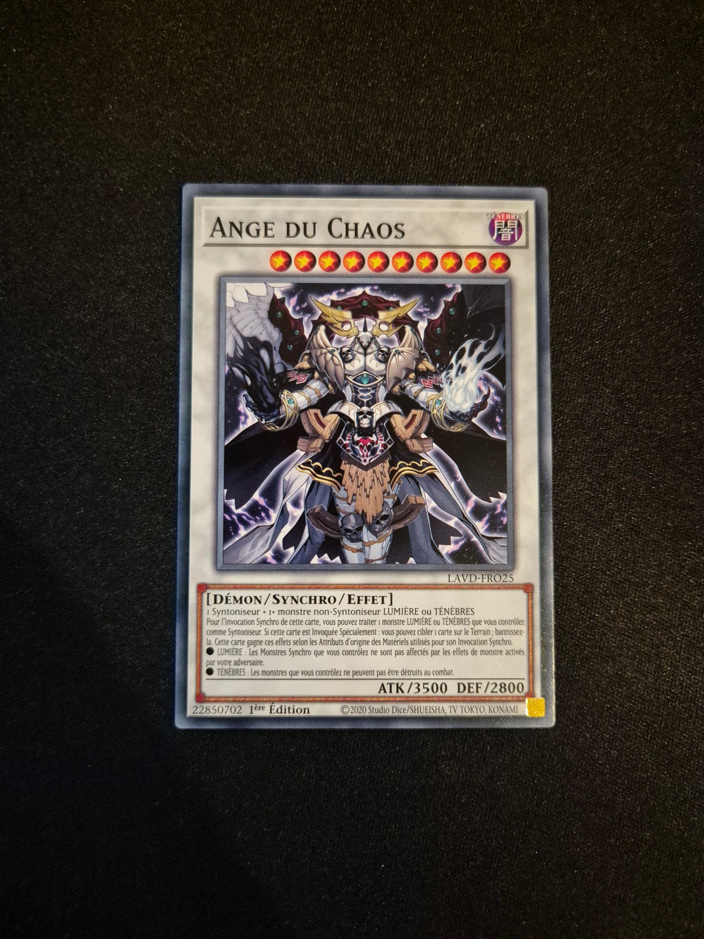 Carte Yu-Gi-Oh! Ange du Chaos LAVD-FRO25