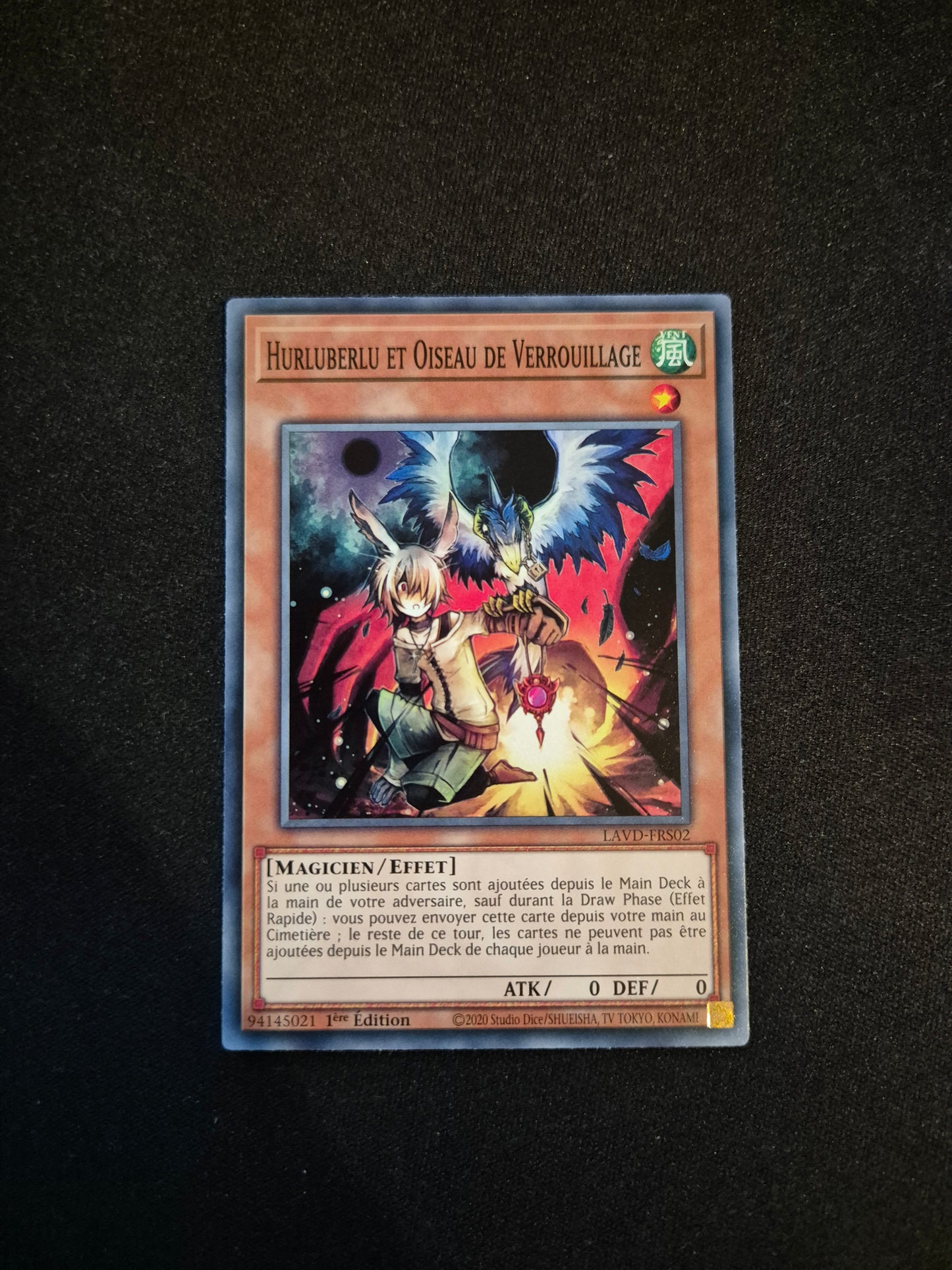 Carte Yu-Gi-Oh! Hurluberlu et Oiseau de Verrouillage LAVD-FRS02