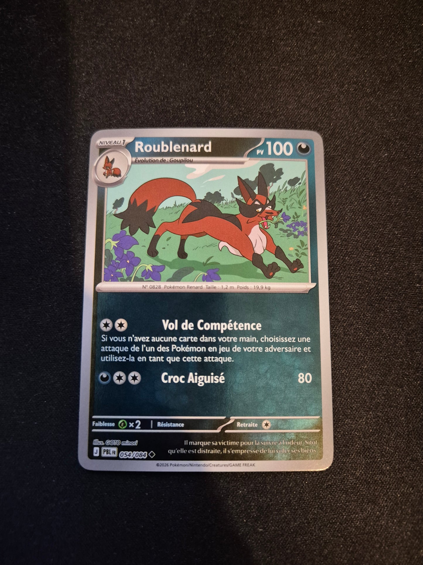 Carte Pokémon Roublenard Reverse 054/084 ME05 Nuit Noire