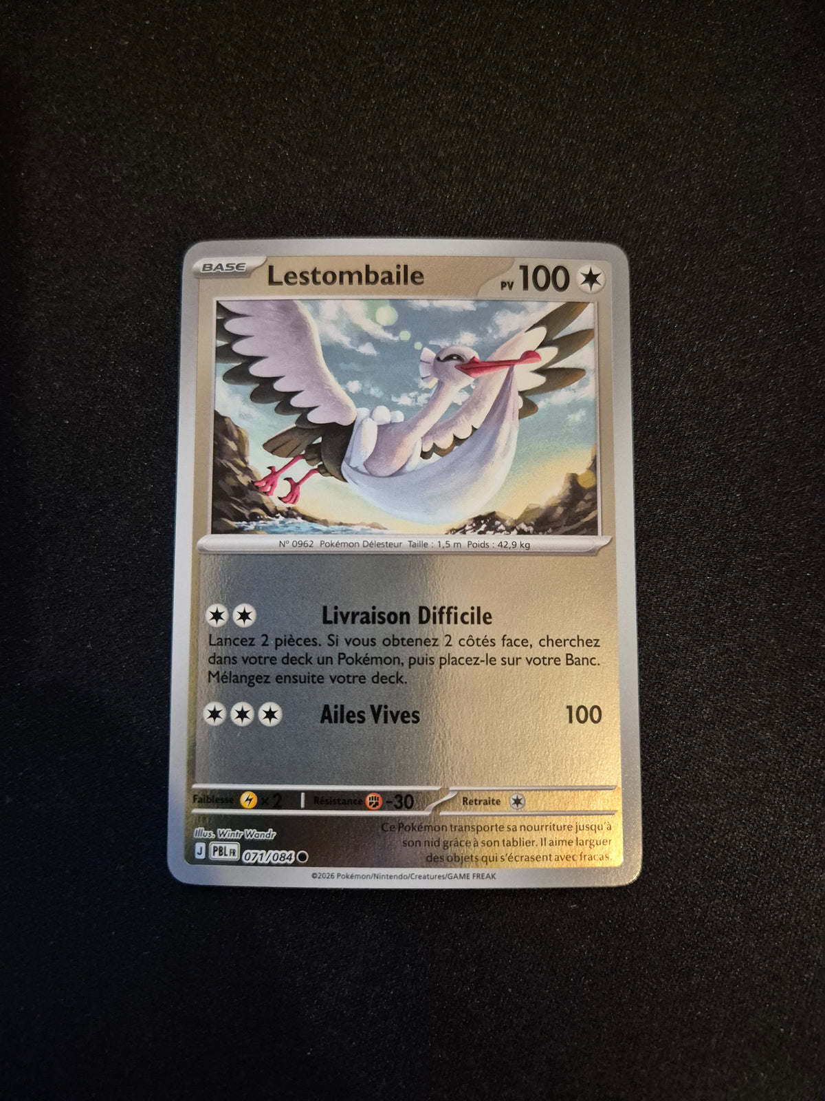 Carte Pokémon Lestombaile Reverse 071/084 ME05 Nuit Noire