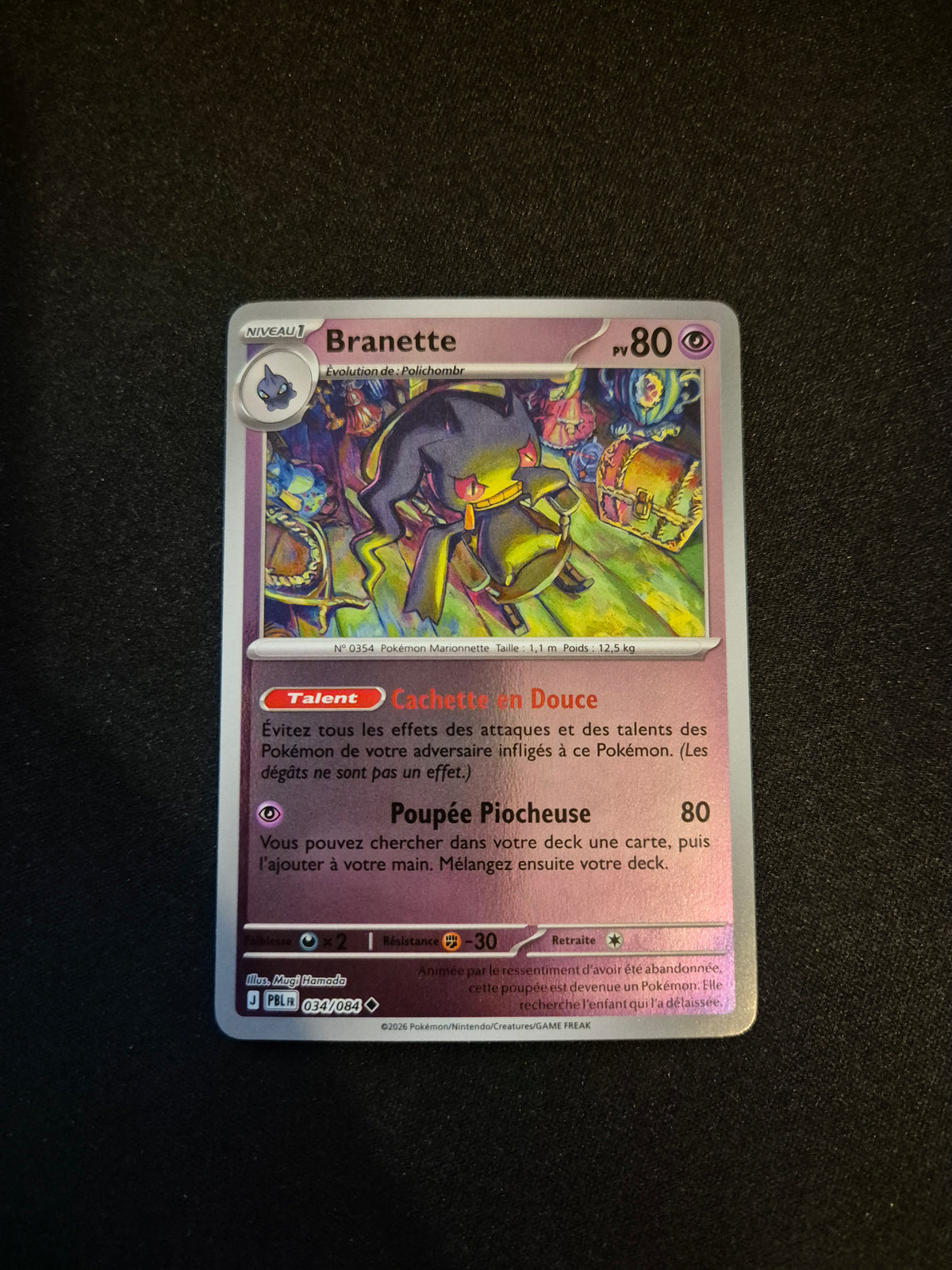 Carte Pokémon Branette Reverse 034/084 ME05 Nuit Noire