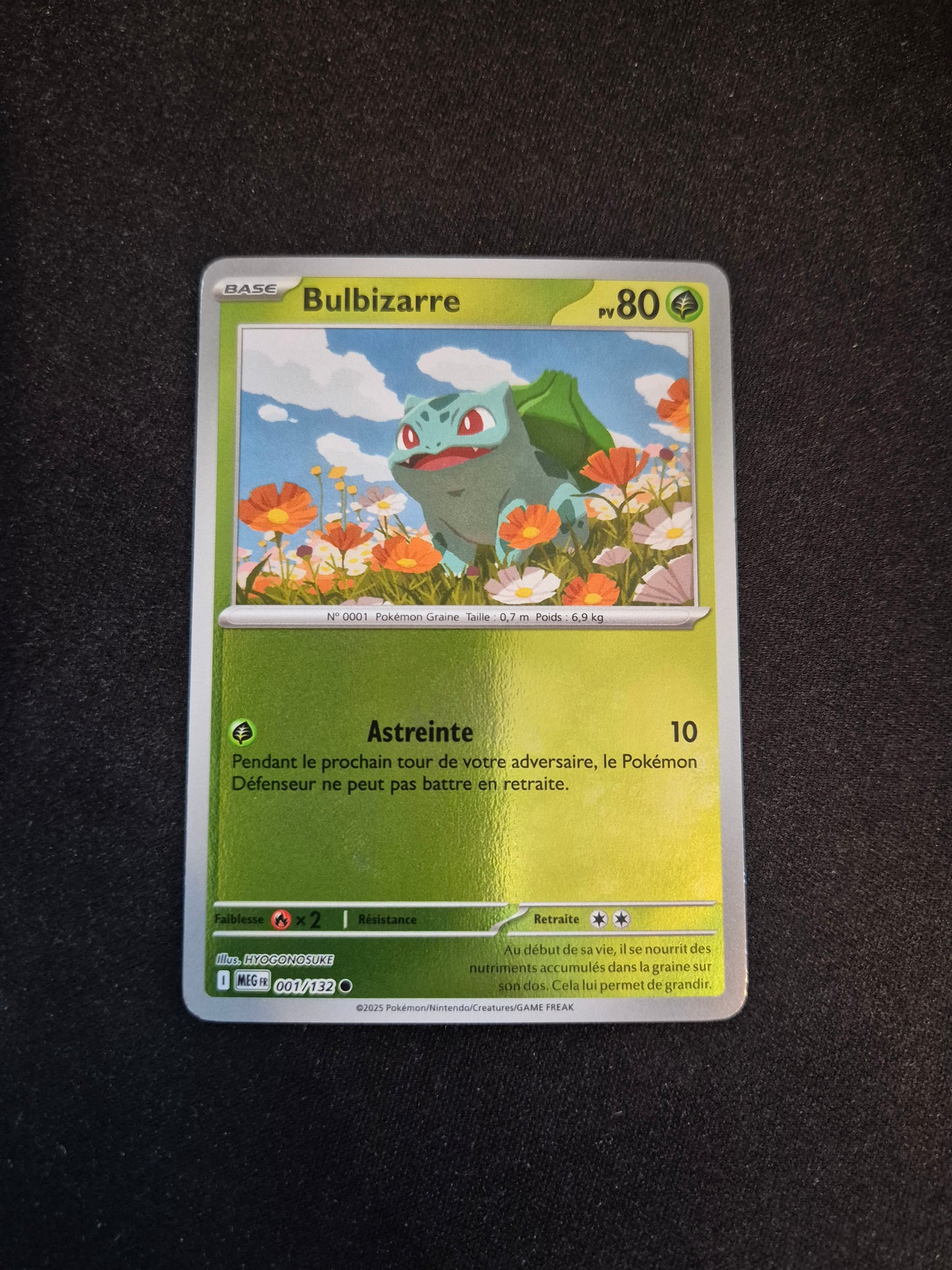 Carte Pokémon Bulbizarre Reverse 001/132 ME01 Méga-Évolution