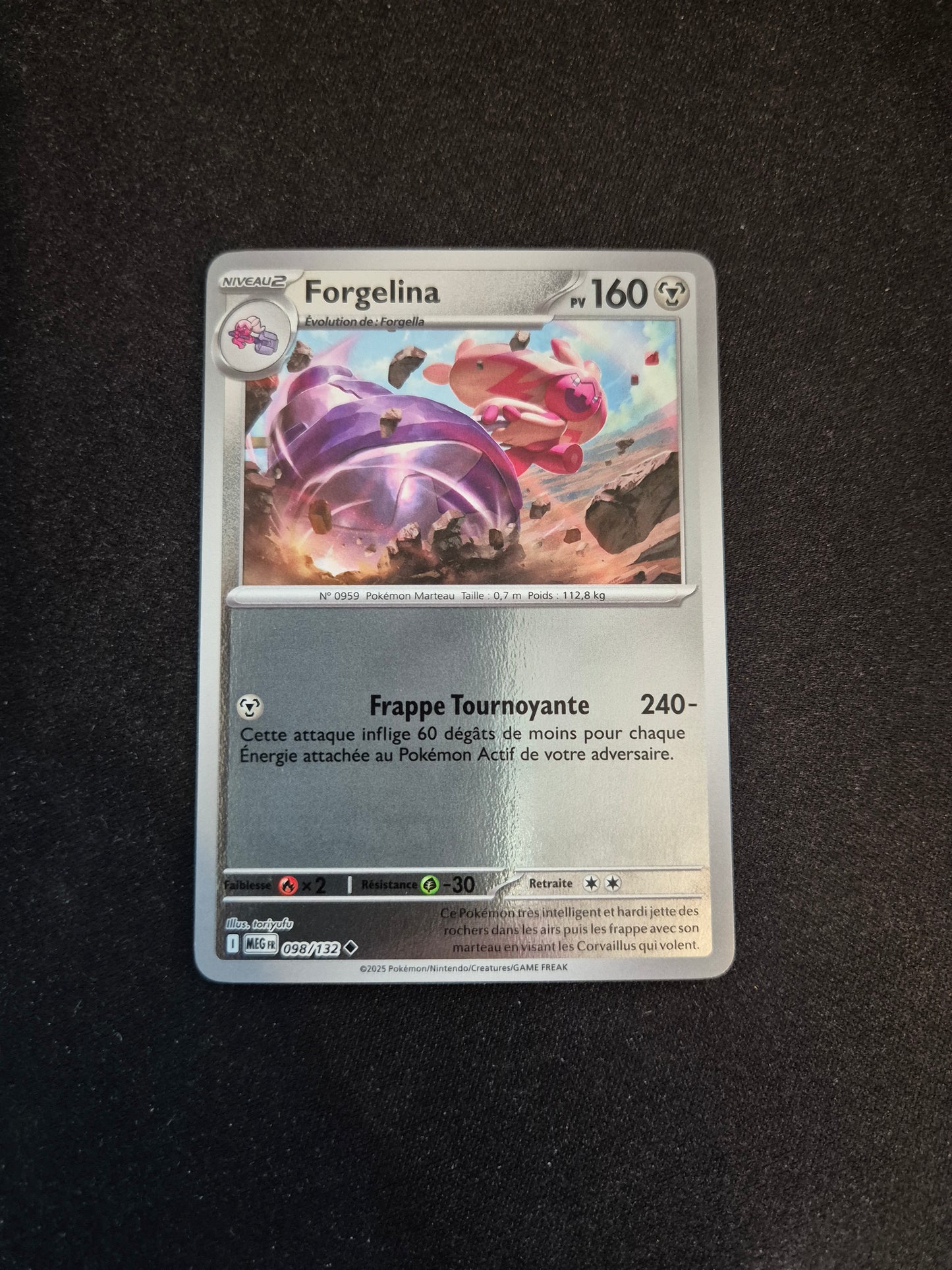 Carte Pokémon Forgelina Reverse 098/132 ME01 Méga-Évolution
