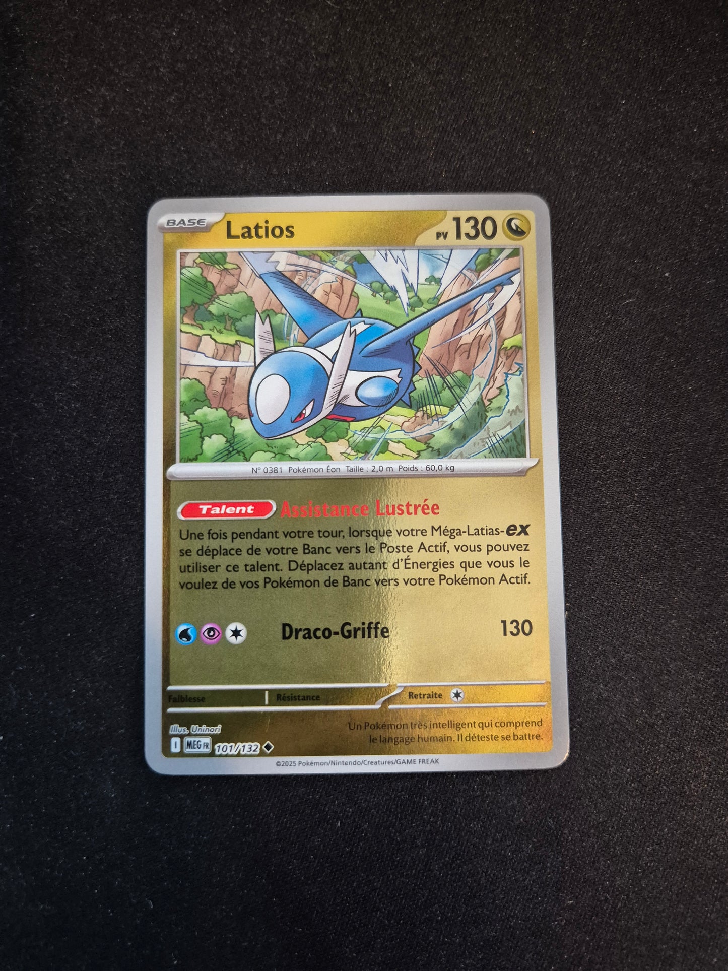 Carte Pokémon Latios Reverse 101/132 ME01 Méga-Évolution