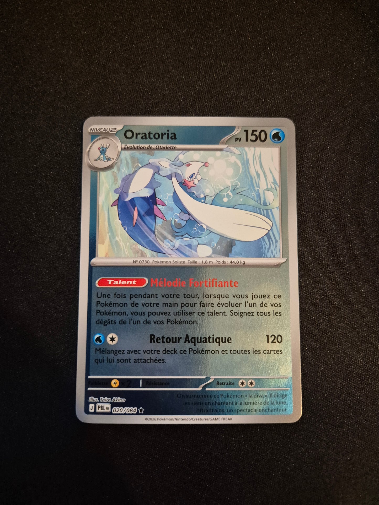 Carte Pokémon Oratoria Reverse 020/084 ME05 Nuit Noire