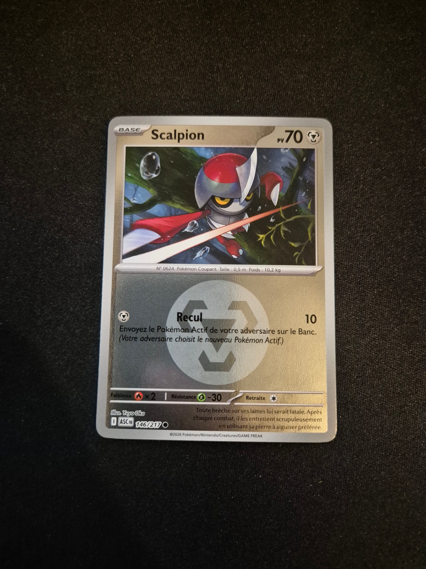 Carte Pokémon Scalpion Reverse Energie 146/217 ME2.5 Héros Transcendants