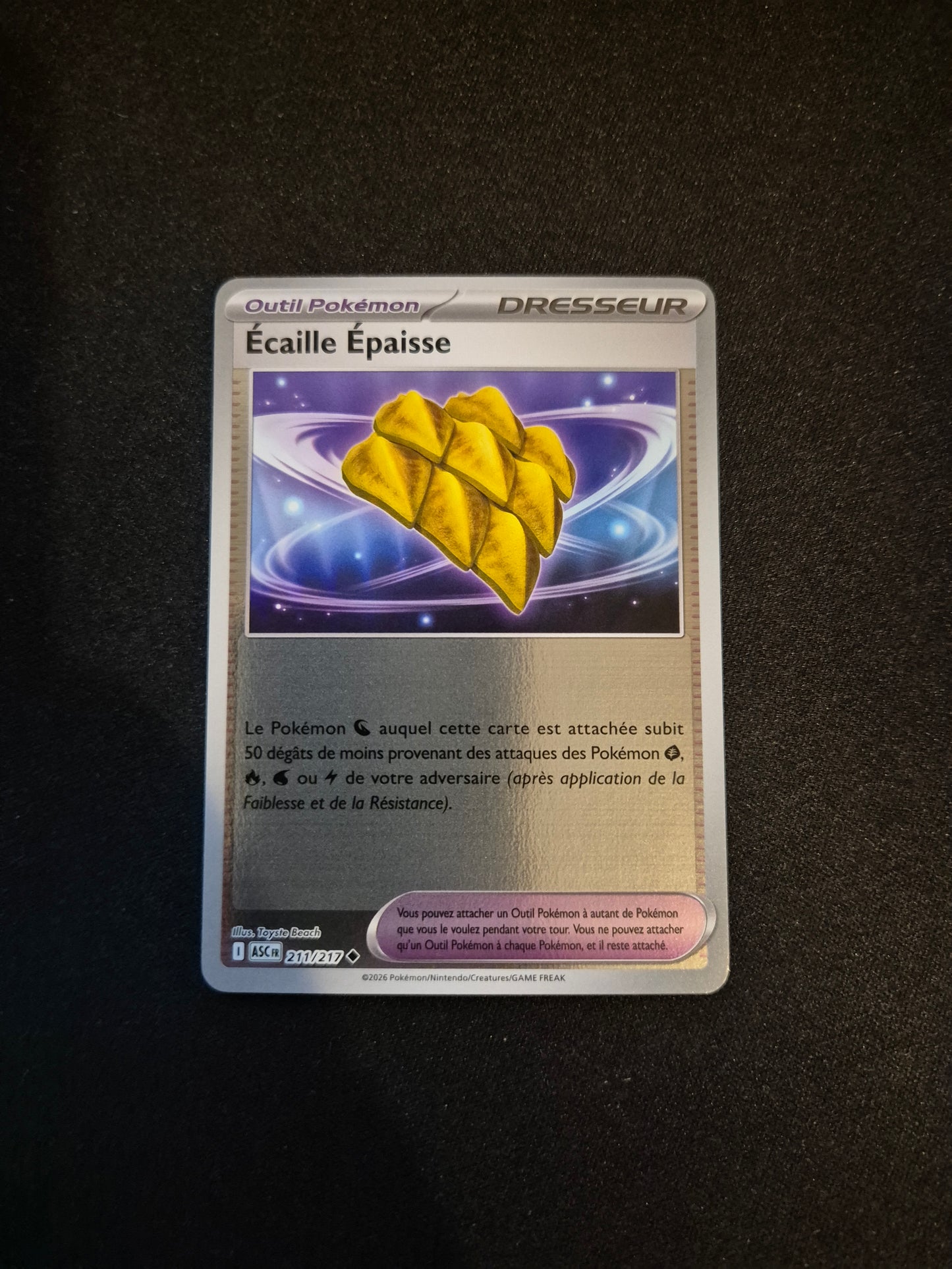 Carte Pokémon Ecaille Epaisse Reverse 211/217 ME2.5 Héros Transcendants