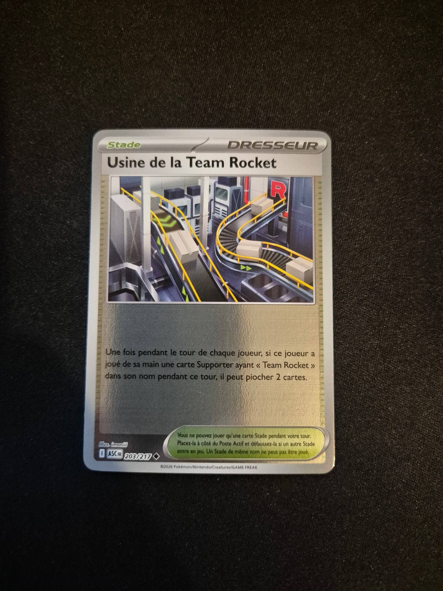 Carte Pokémon Usine de la Team Rocket Reverse 203/217 ME2.5 Héros Transcendants