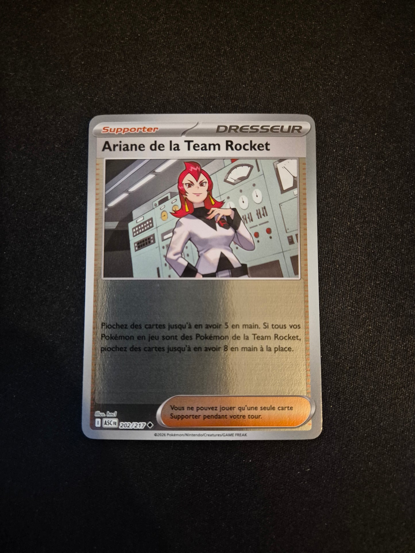 Carte Pokémon Ariane de la Team Rocket Reverse 202/217 ME2.5 Héros Transcendants