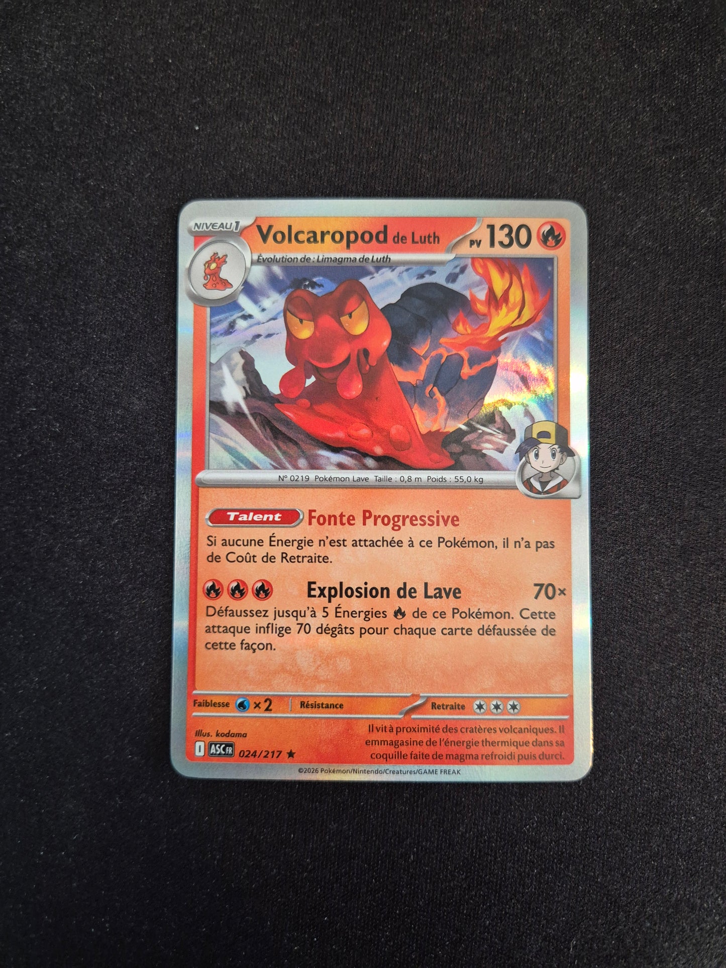 Carte Pokémon Volcaropod Holo 024/217 ME2.5 Héros Transcendants