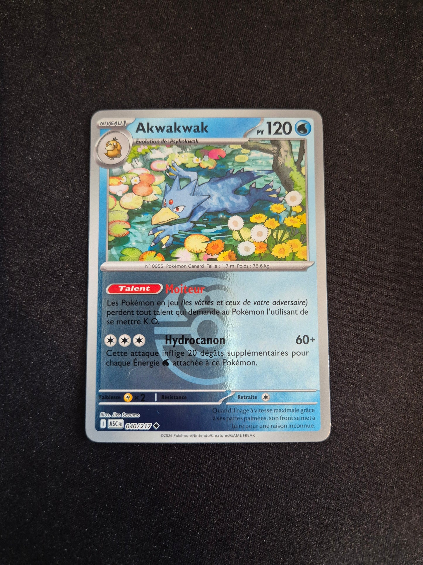 Carte Pokémon Akwakwak Reverse Pokéball 040/217 ME2.5 Héros Transcendants