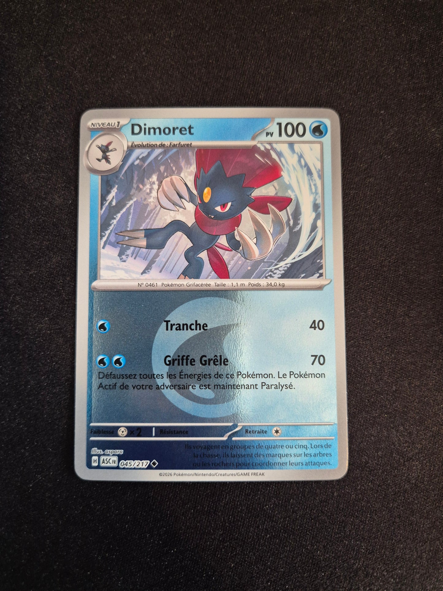 Carte Pokémon Dimoret Reverse Energie 045/217 ME2.5 Héros Transcendants