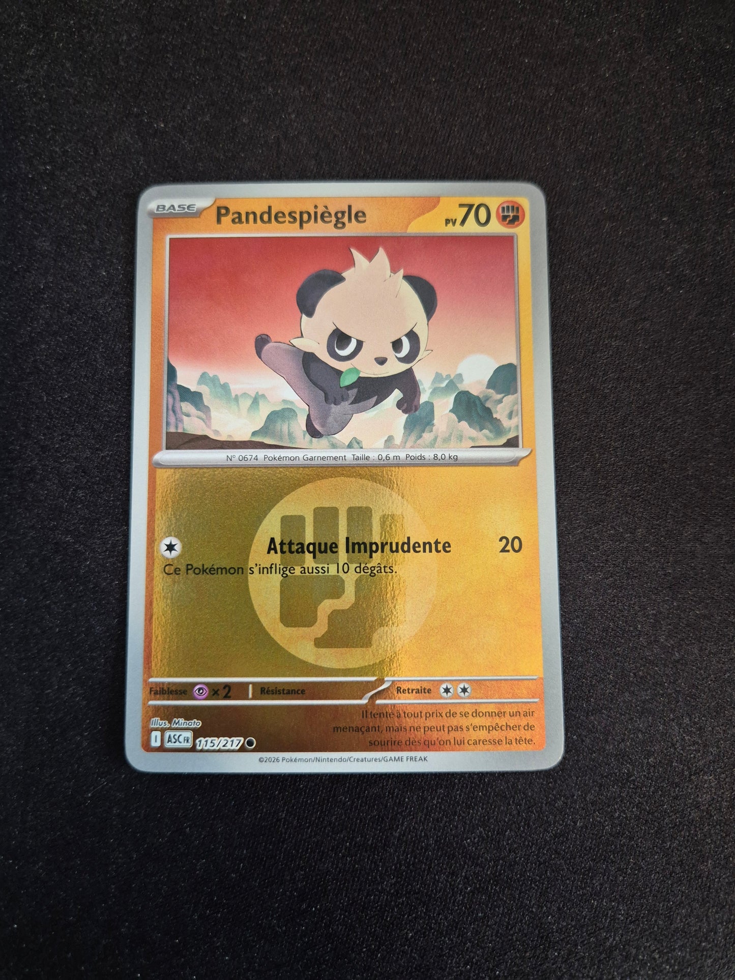 Carte Pokémon Pandespiègle Reverse Energie 115/217 ME2.5 Héros Transcendants