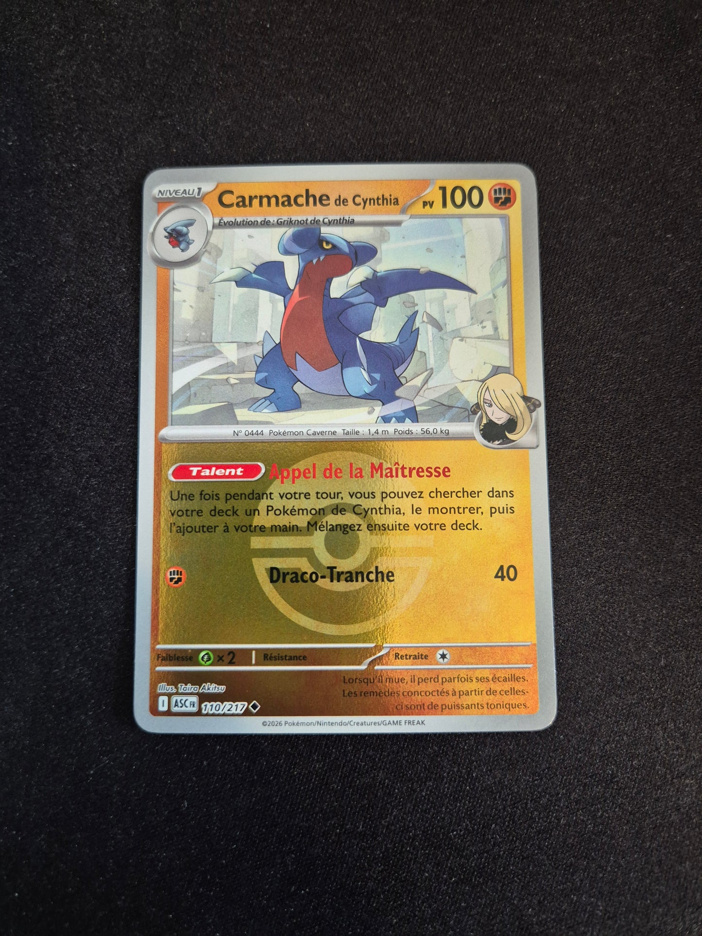 Carte Pokémon Carmache Reverse Pokéball 110/217 ME2.5 Héros Transcendants