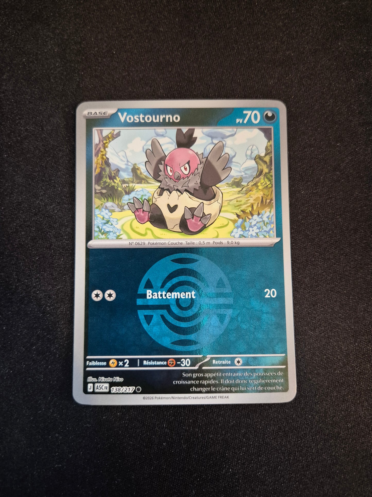 Carte Pokémon Vostourno Reverse Pokéball 138/217 ME2.5 Héros Transcendants