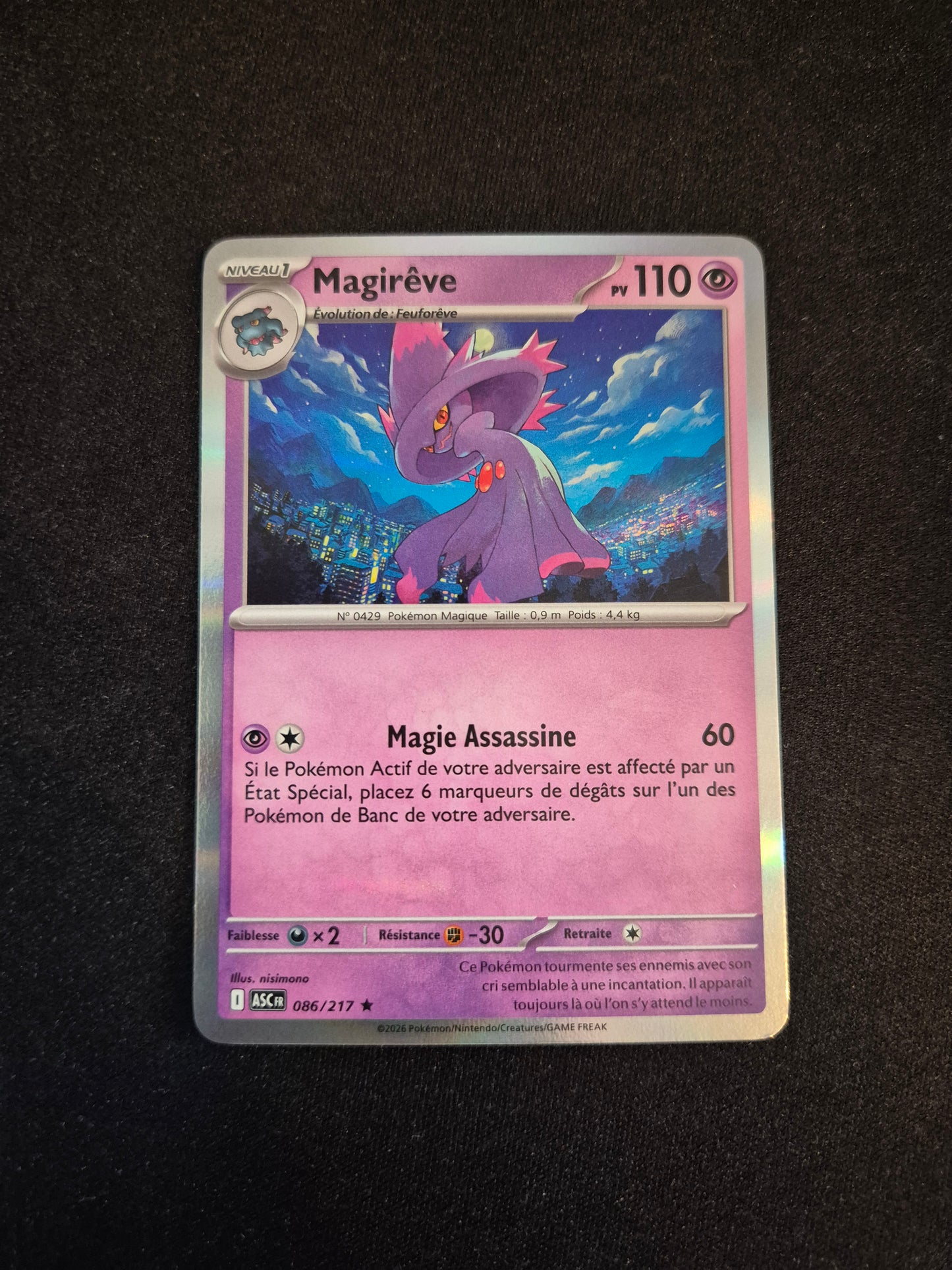 Carte Pokémon Magirêve Reverse Holo 086/217 ME2.5 Héros Transcendants