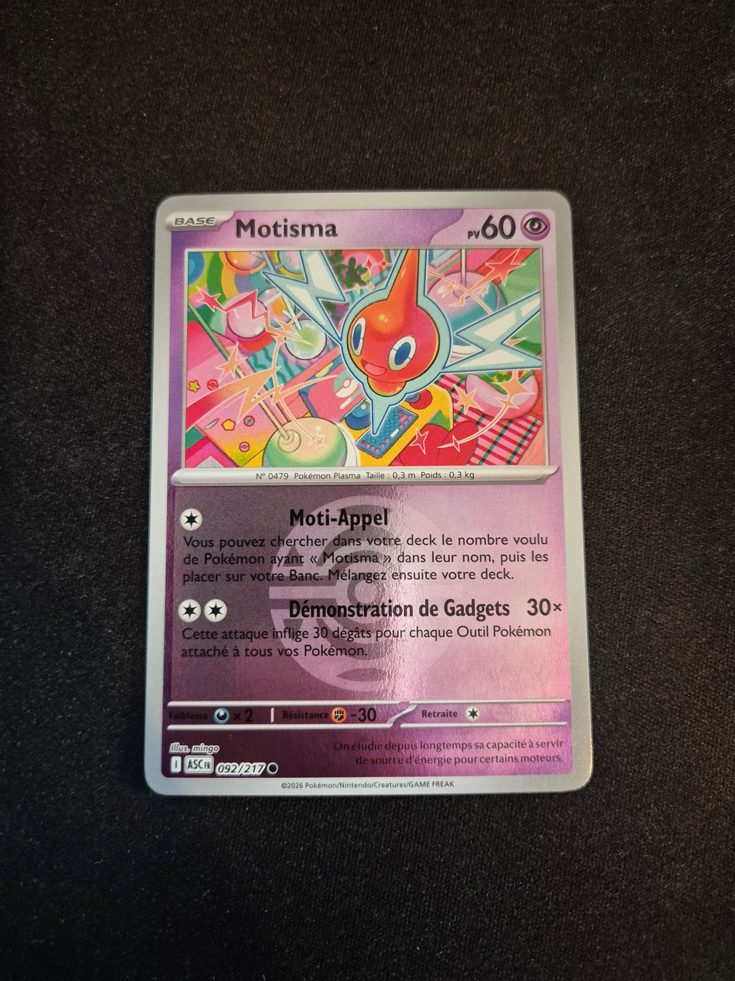 Carte Pokémon Motisma Reverse Pokéball 092/217 ME2.5 Héros Transcendants