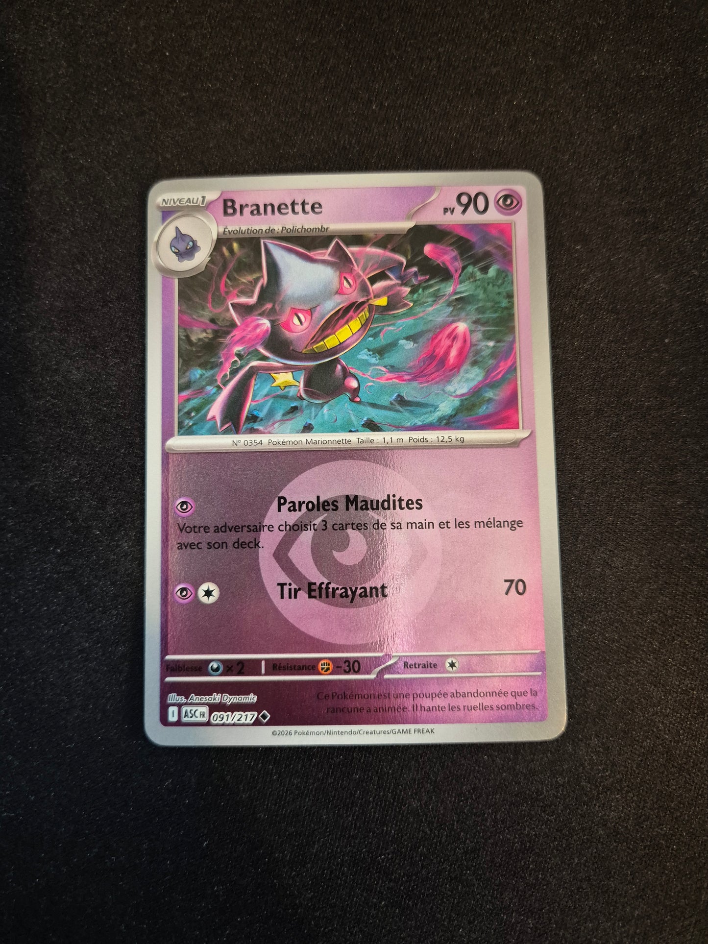 Carte Pokémon Branette Reverse Energie 091/217 ME2.5 Héros Transcendants