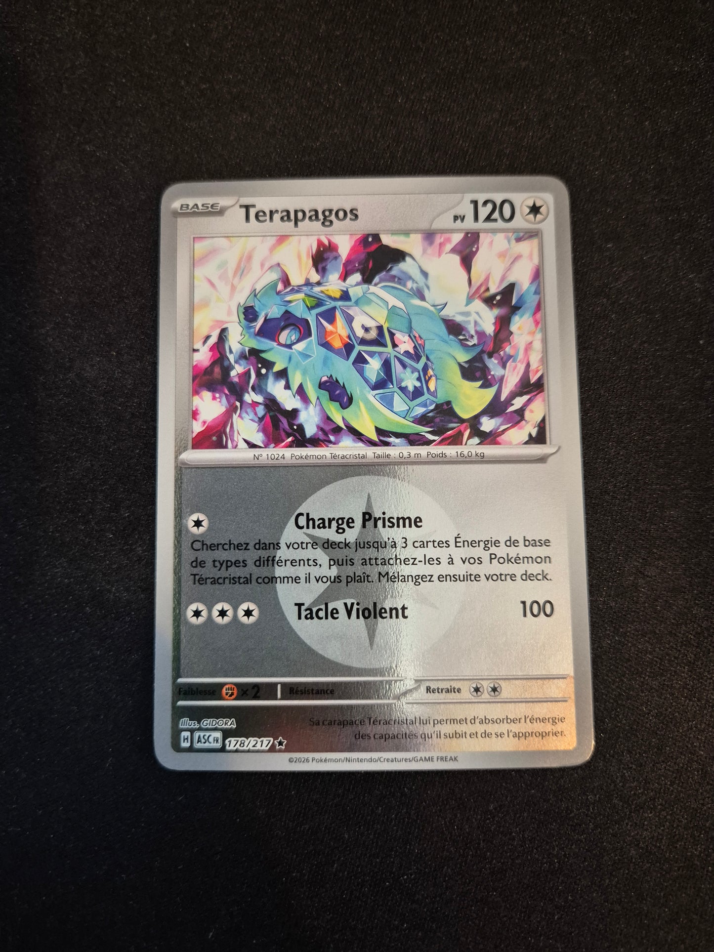Carte Pokémon Terapagos Reverse Energie 178/217 ME2.5 Héros Transcendants