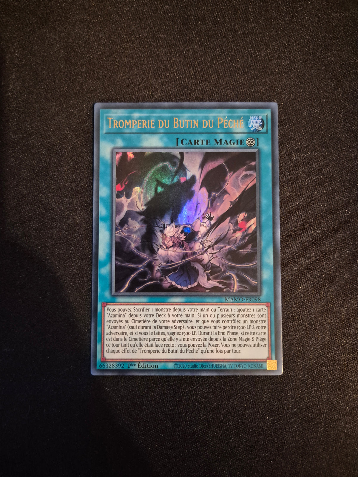 Carte Yu-Gi-Oh! Tromperie du Butin du Péché Ultra Rare MAMO-FR098