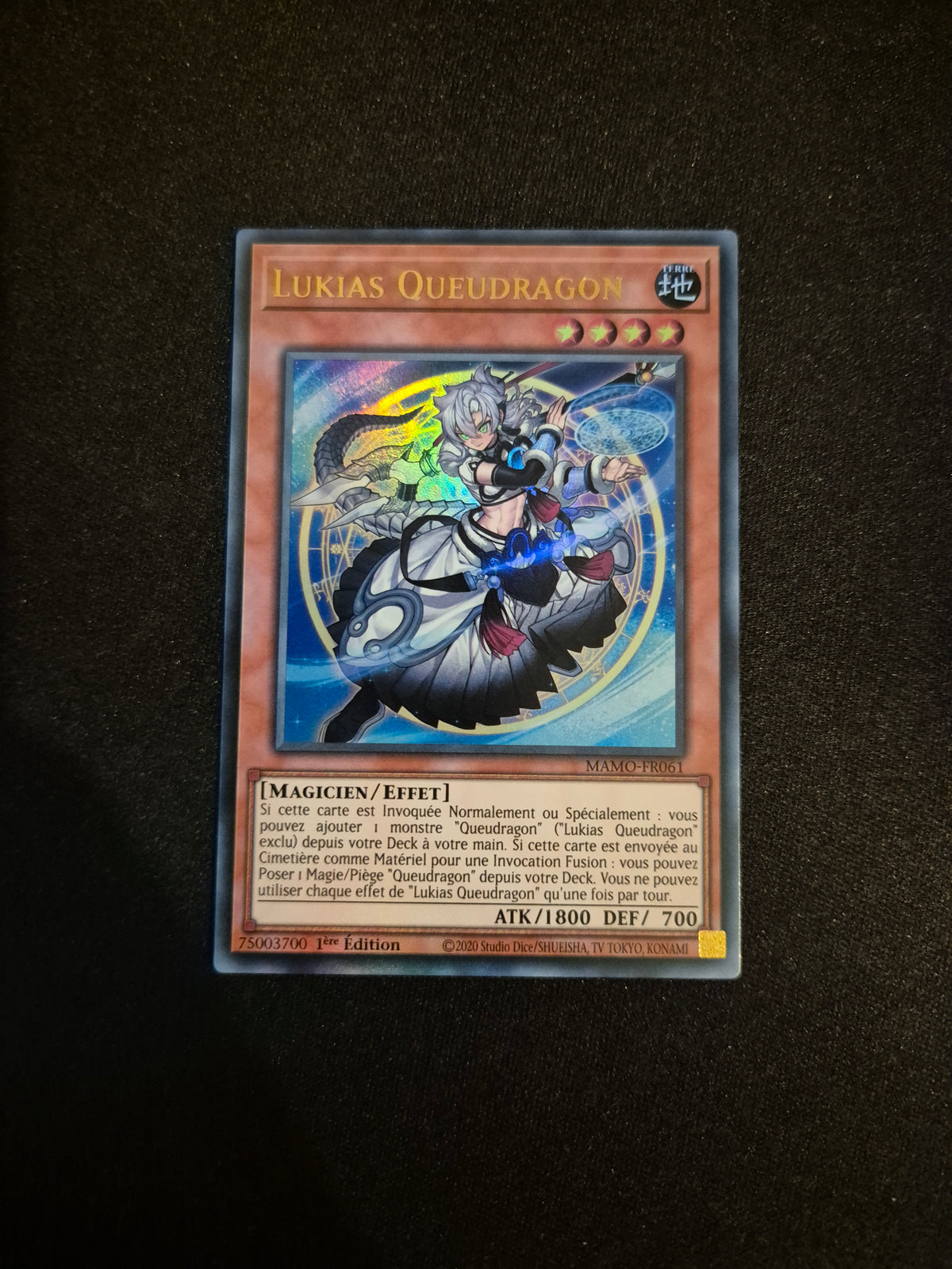 Carte Yu-Gi-Oh! Lukias Queudragon Ultra Rare MAMO-FR061