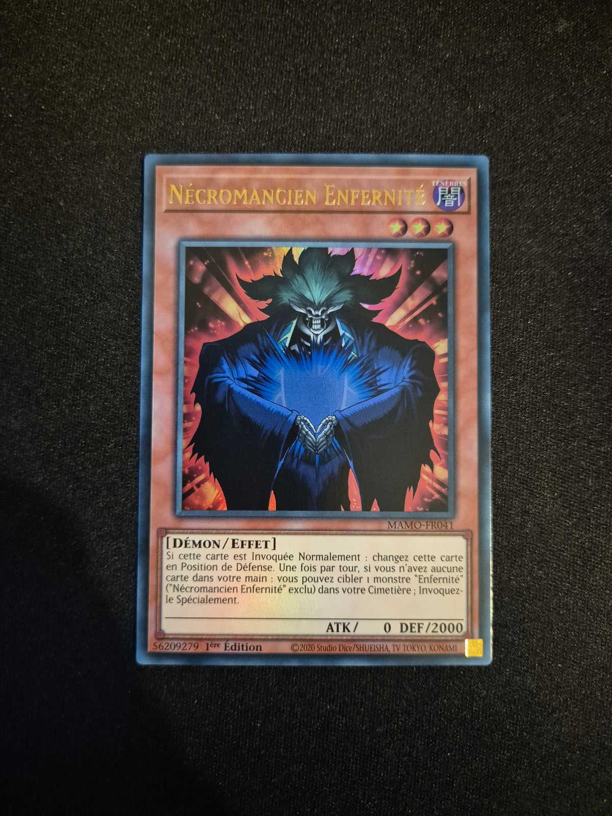 Carte Yu-Gi-Oh! Nécromancien Enfernité Ultra Rare MAMO-FR041
