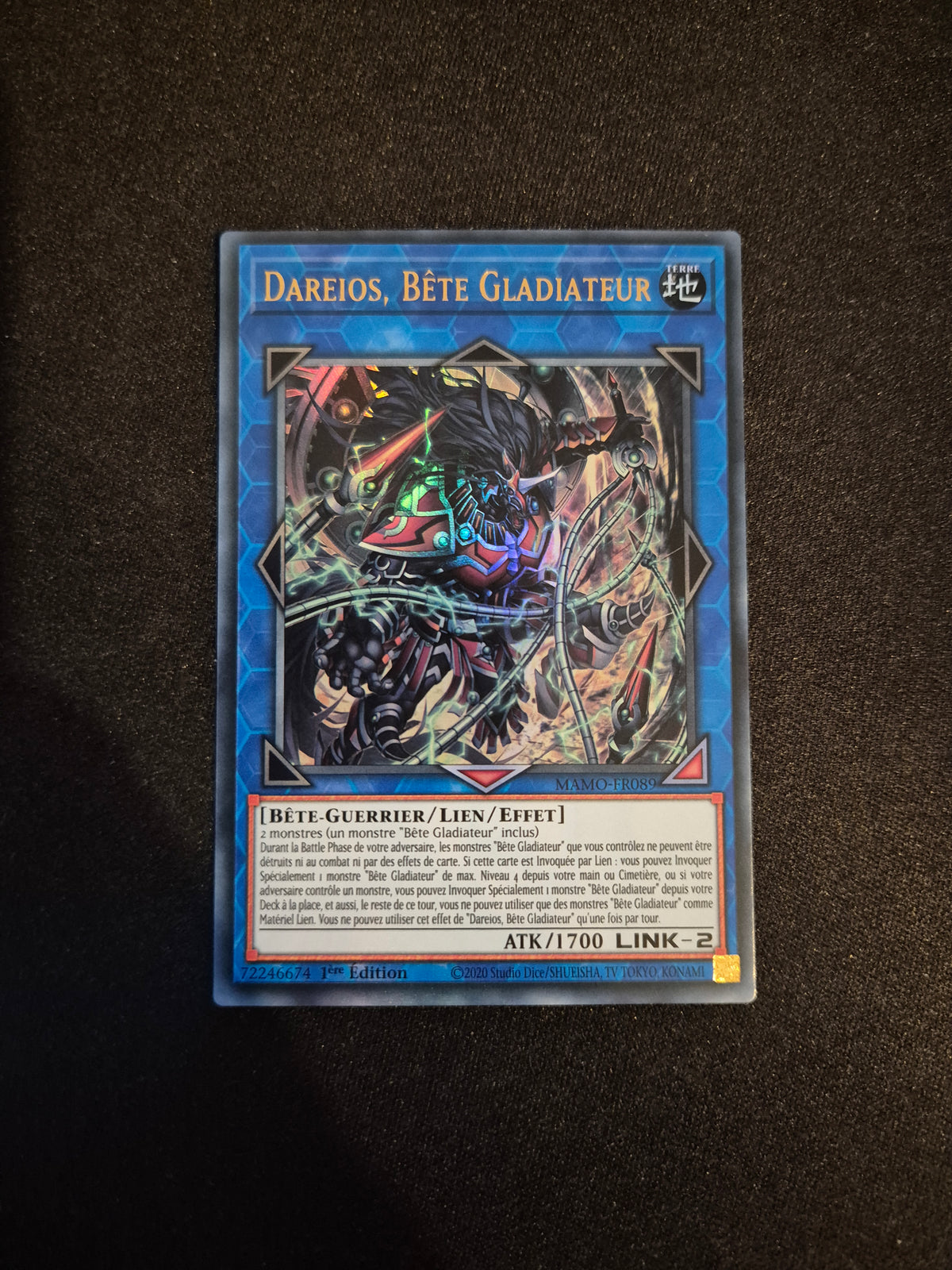 Carte Yu-Gi-Oh! Dareios Bête Gladiateur Ultra Rare MAMO-FR089