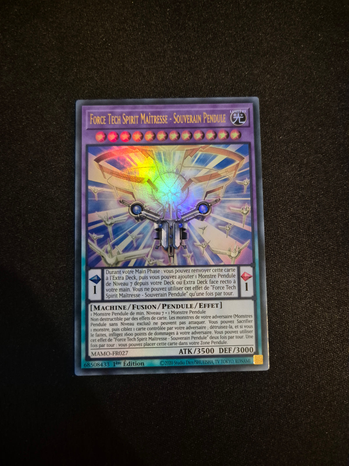 Carte Yu-Gi-Oh! Force Tech Spirit Maitresse - Souverain Pendule Ultra Rare MAMO-FR027