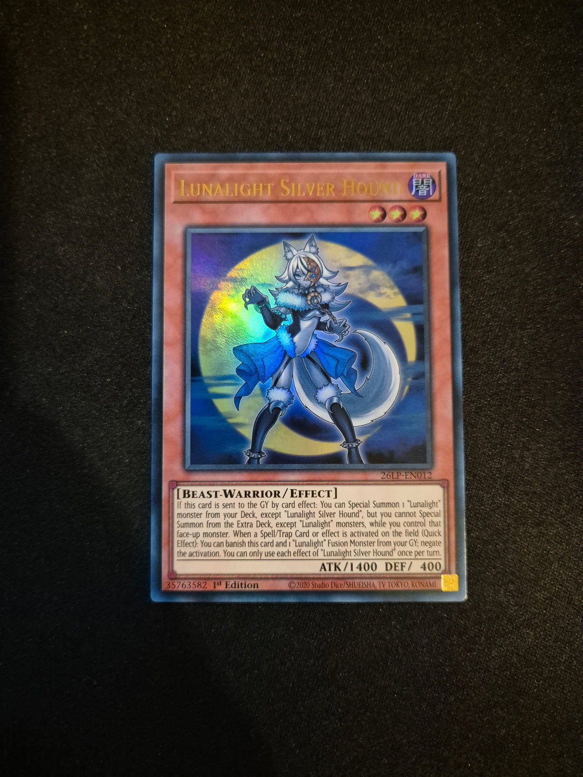 Carte Yu-Gi-Oh! Lunalight Silver Hound Ultra Rare 26LP-EN012