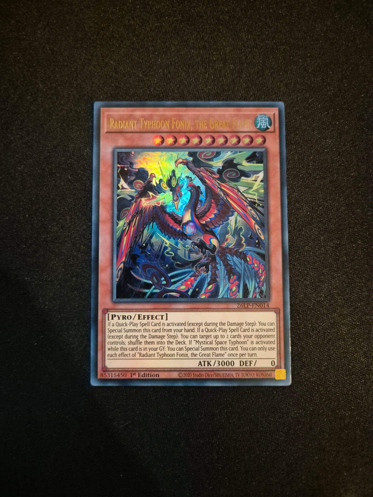 Carte Yu-Gi-Oh! Radiant Typhoon Fonix The Great Flame Ultra Rare 26LP-EN014