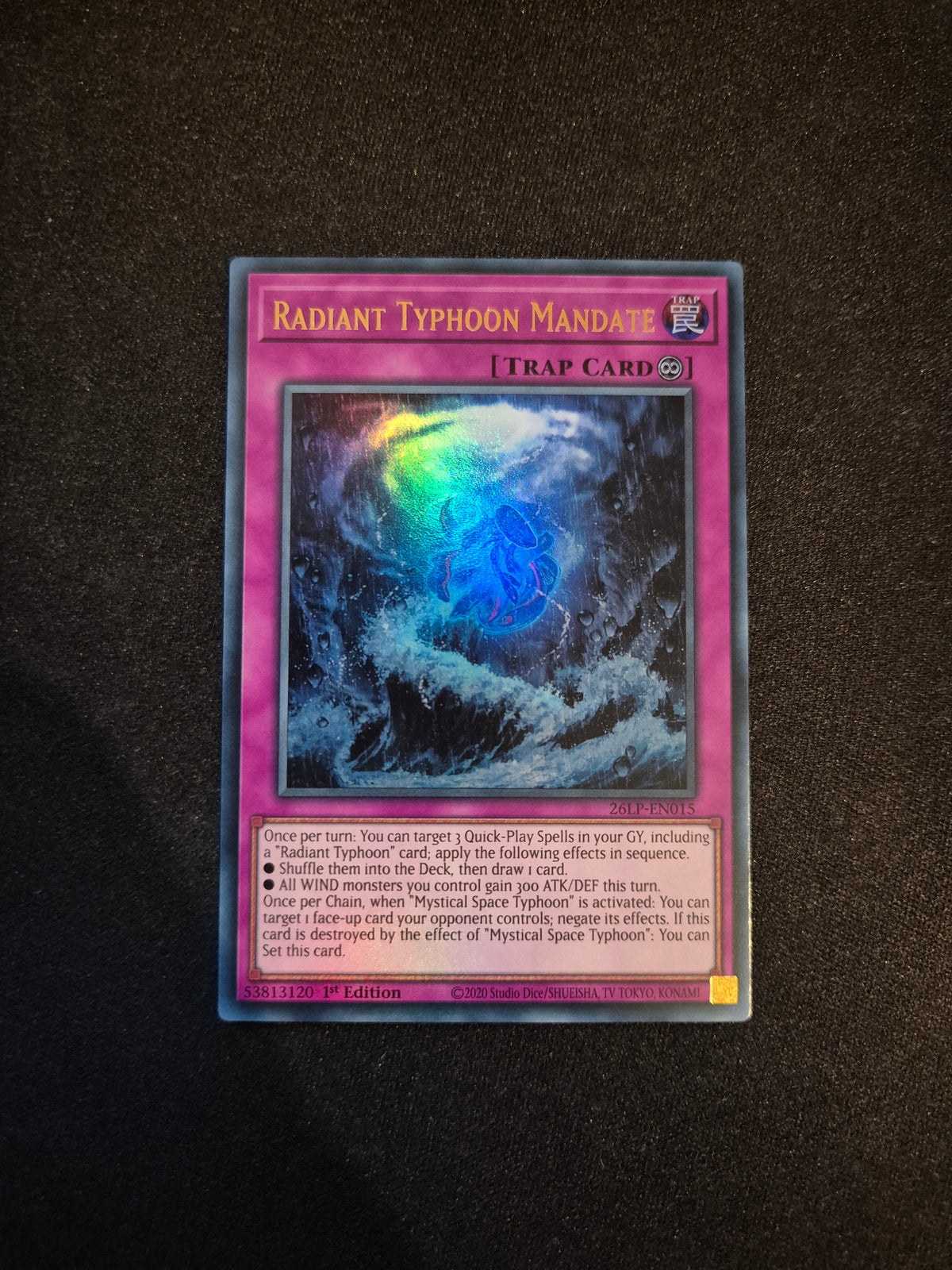 Carte Yu-Gi-Oh! Radiant Typhoon Mandate Ultra Rare 26LP-EN015