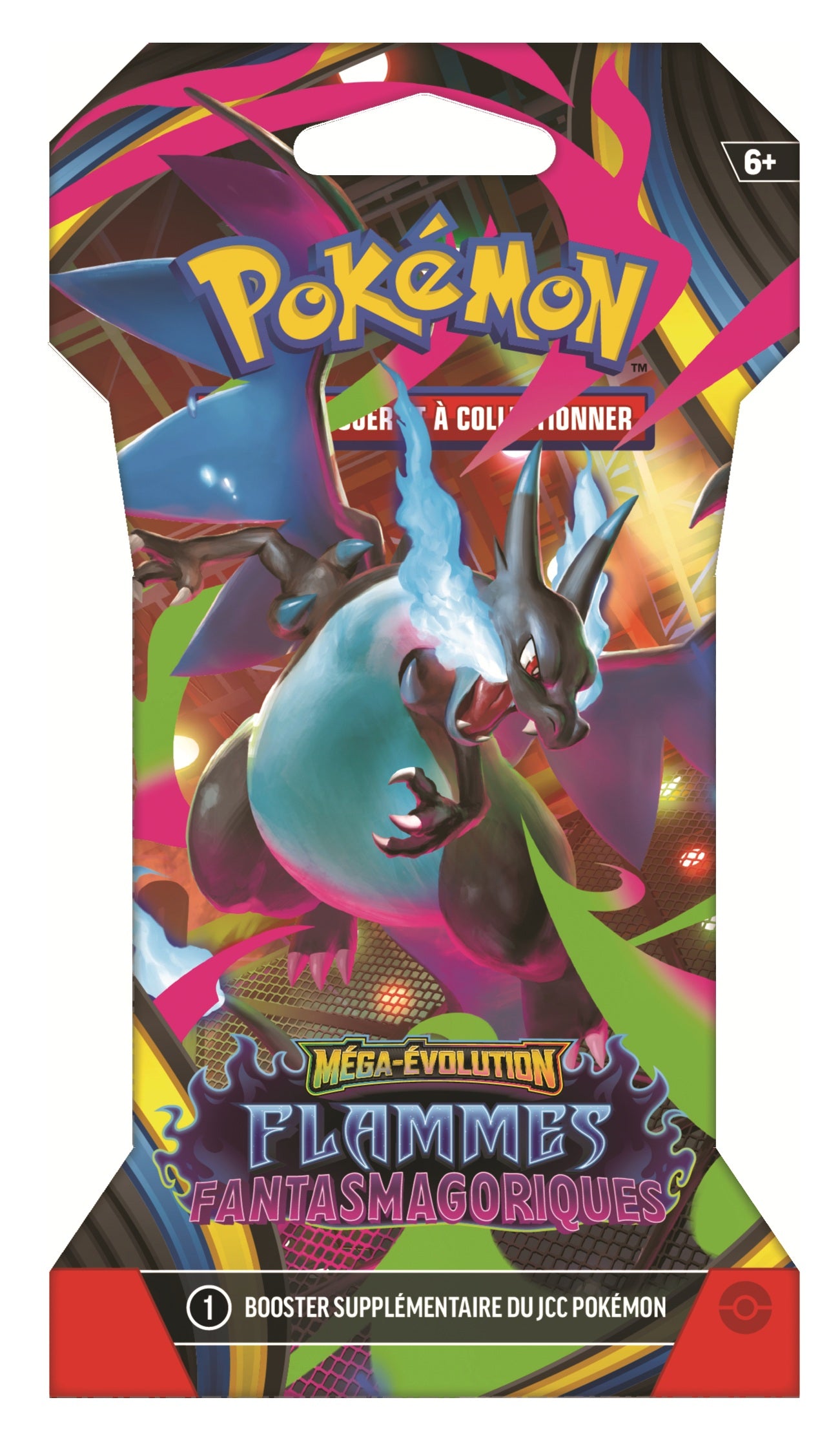Pokémon JCC Pack de Booster cartonné ME02 Flammes Fantasmagoriques (1 Booster aléatoire) - FR