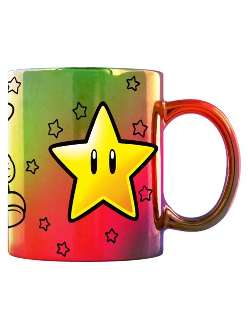 Mug Super Mario Metallic Star Power - Pyramid 315 Ml