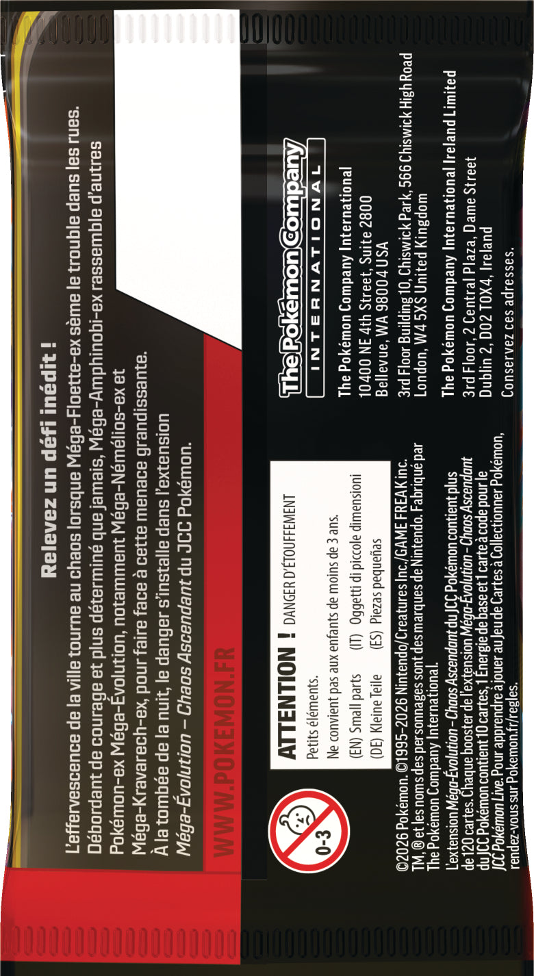 Pokémon JCC : Display x36 Booster ME04 Méga-Évolution Chaos Ascendant - FR