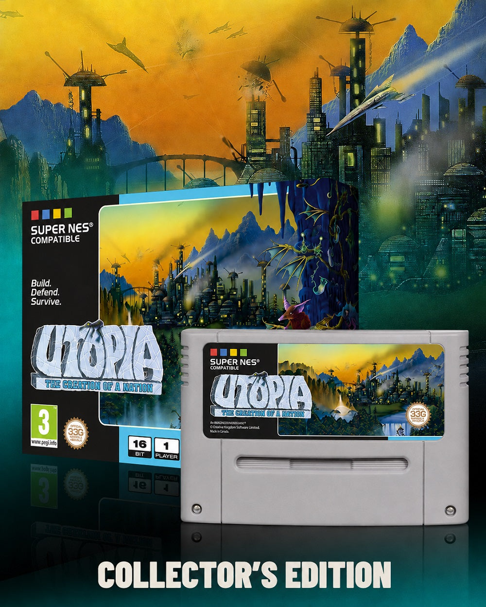 Utopia : The Creation of a Nation - Collector's Edition - Super NES