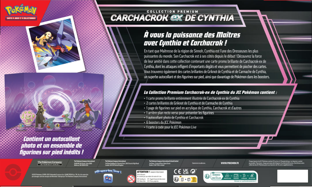 Pokémon JCC Collection Premium Carchacrok EX de Cynthia