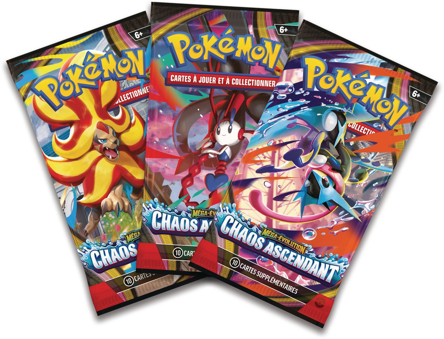 Pokémon JCC - Pack de 3 Boosters ME04 Méga-Évolution Chaos Ascendant Reptincel - FR