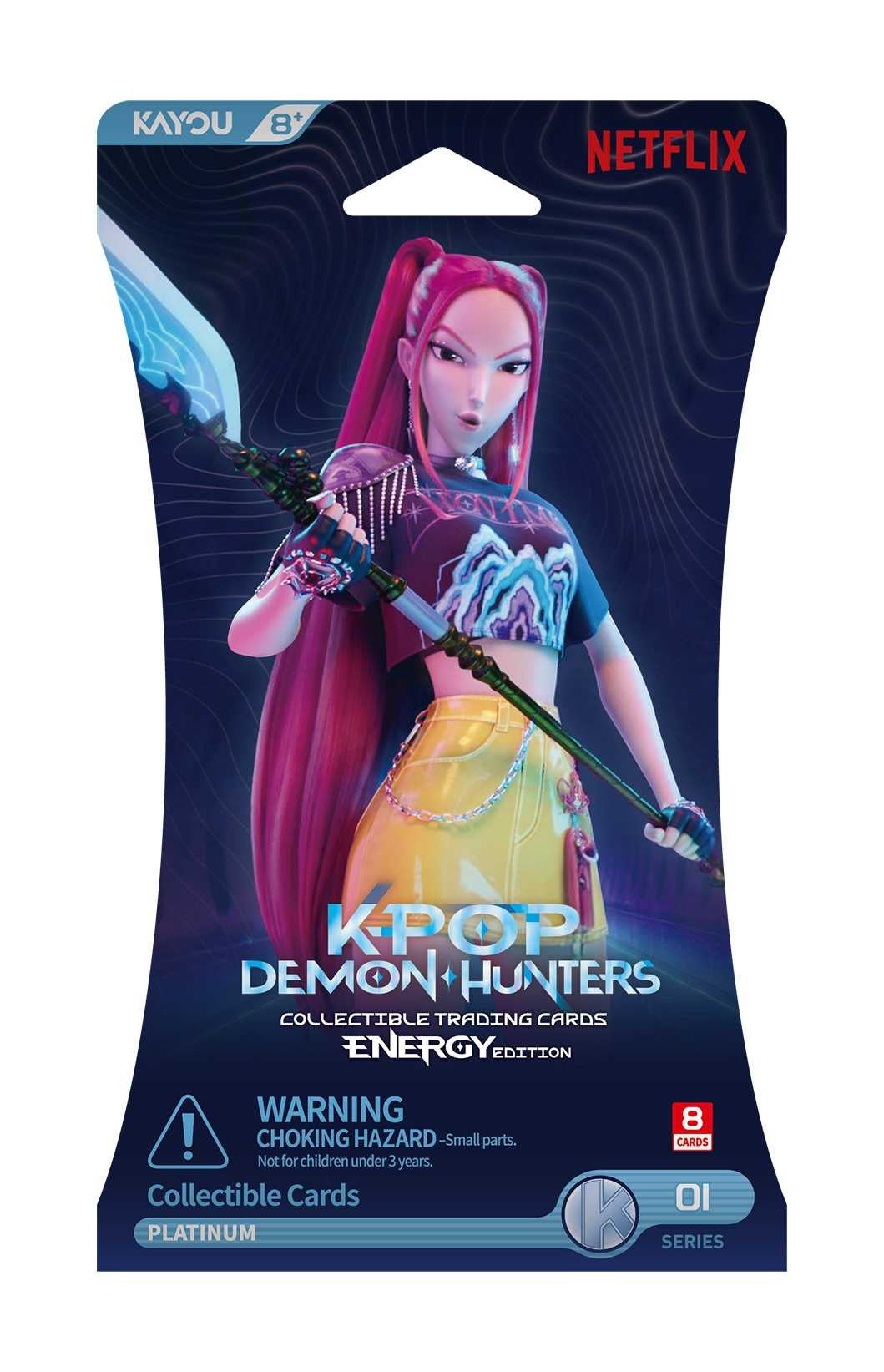K-Pop Demon Hunters Collectible Trading Cards Energy Edition : Display de 12 boosters Platinum Série A1 - UK